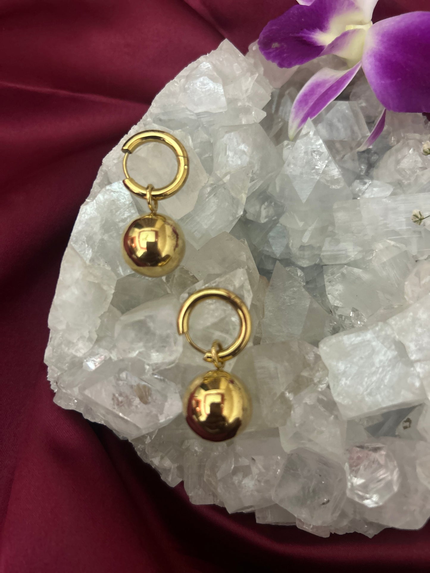 Golden trendy Stud Earrings