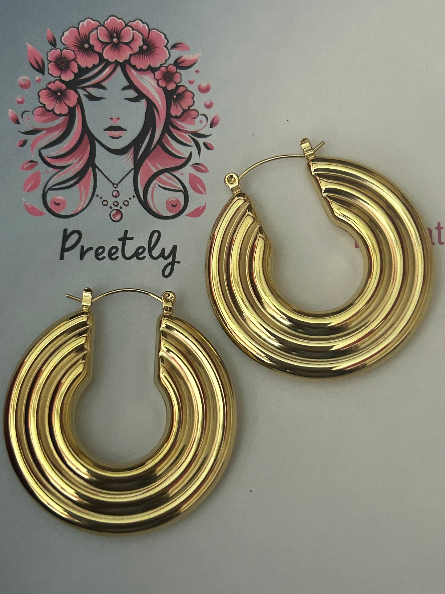Golden trendy Stud Earrings