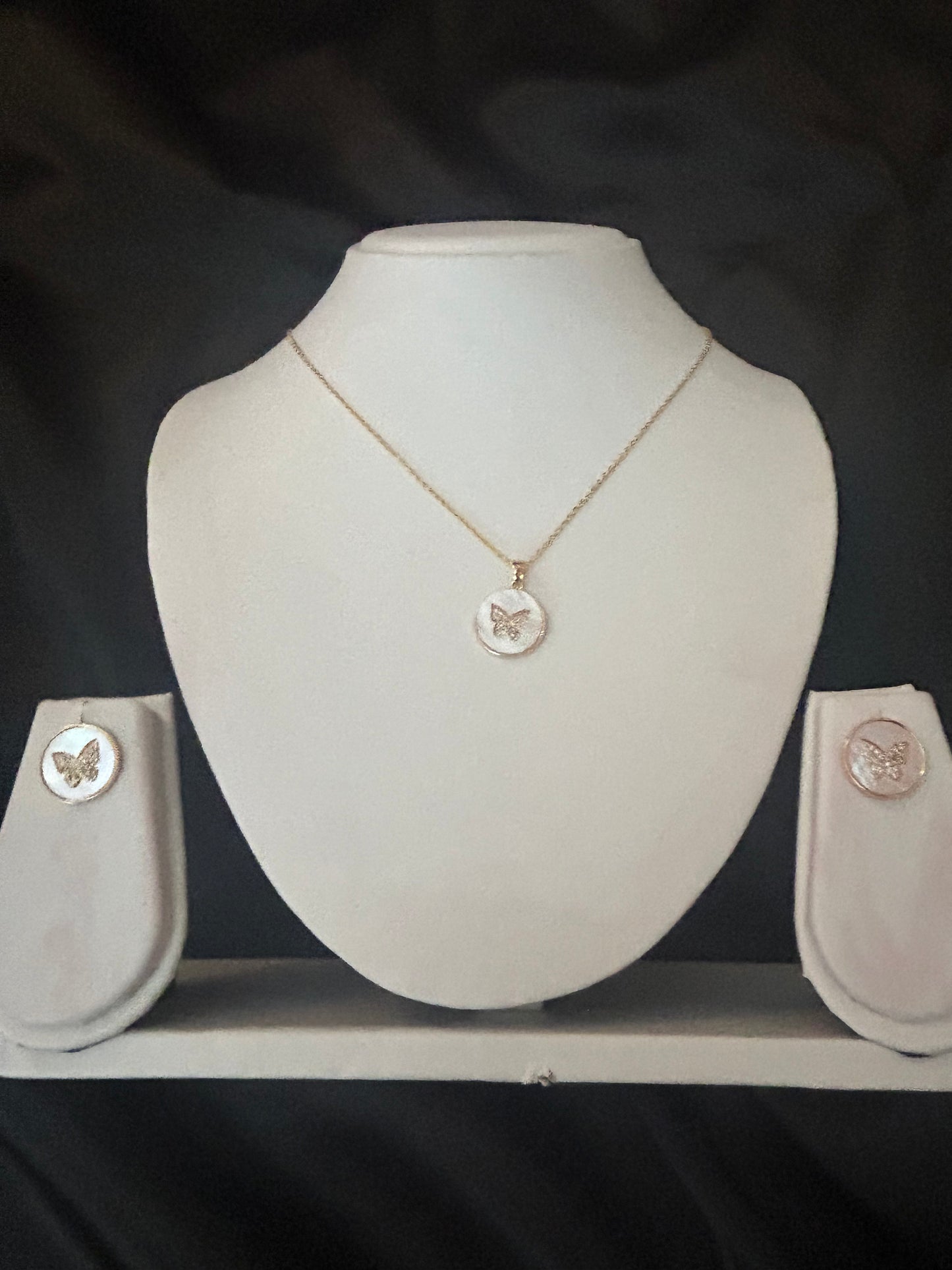 Daily wear Gold plated stud necklace set