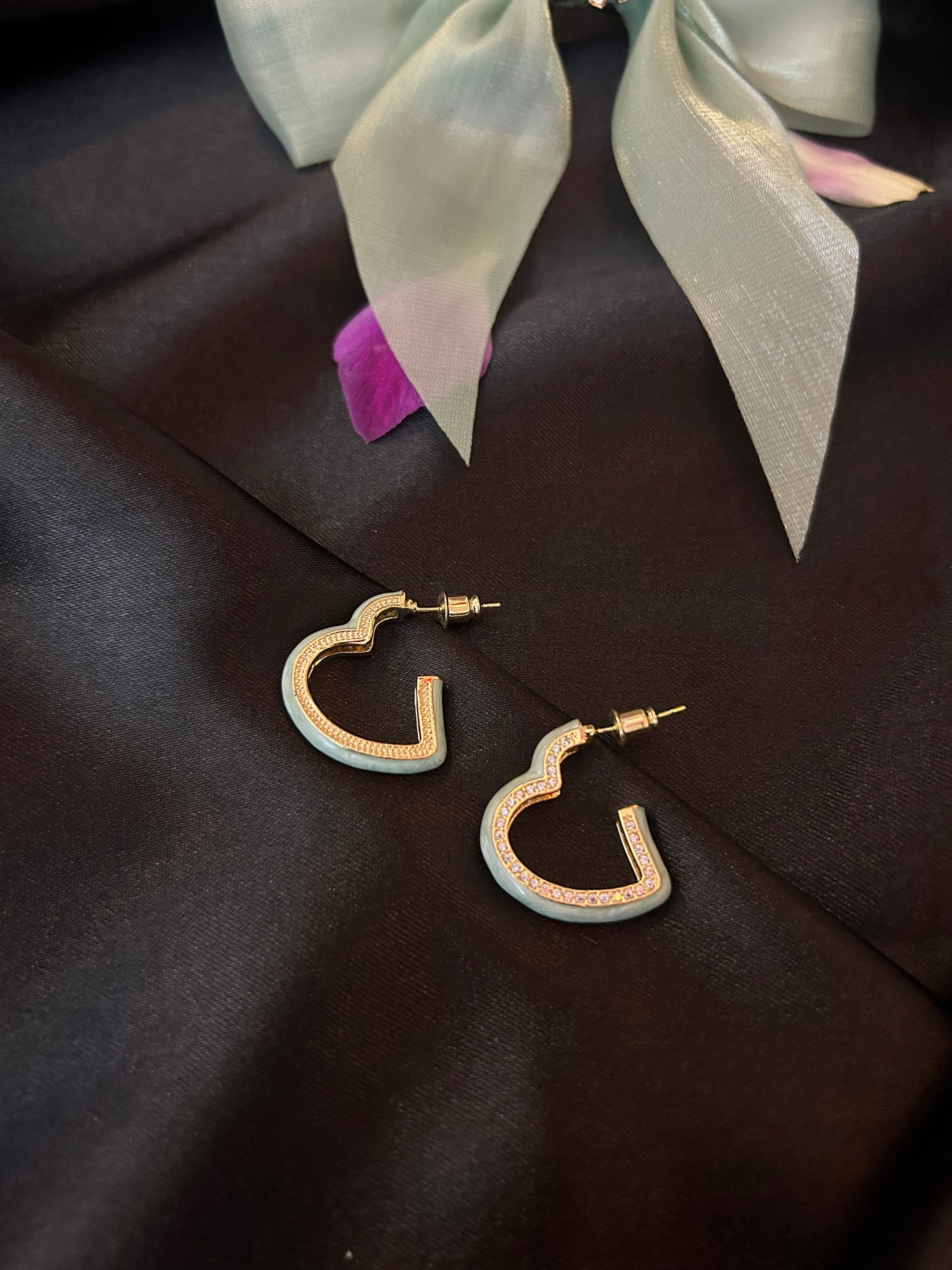 Green Love sign Party wear Earrings