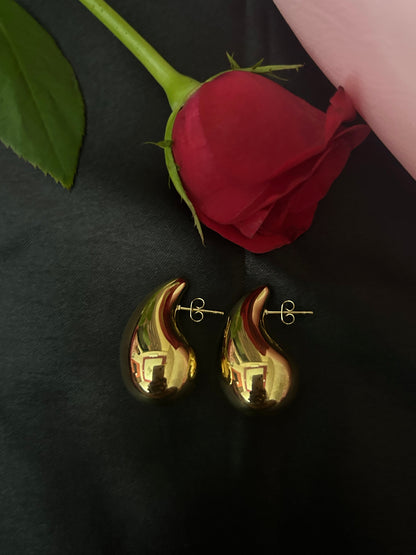 Golden trendy Stud Earrings 4 in 1 combo