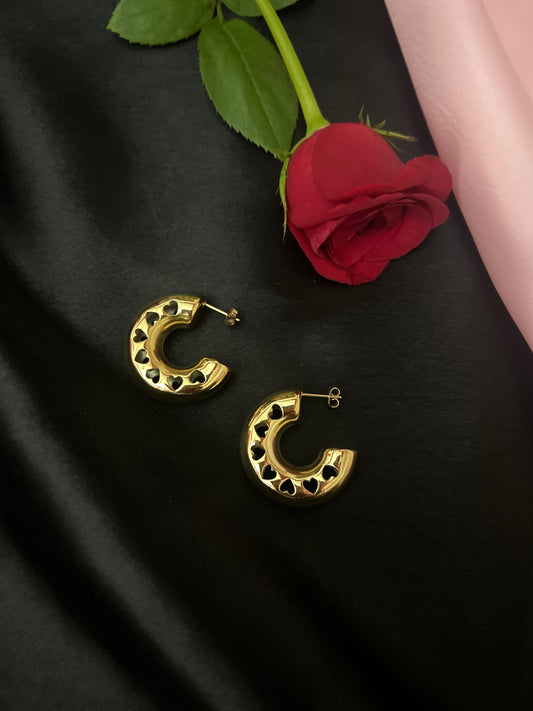 Golden trendy Stud Earrings