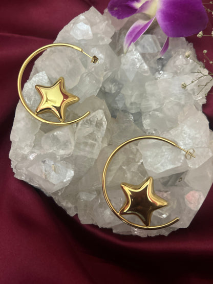 Golden trendy Stud Earrings 4 in 1 combo