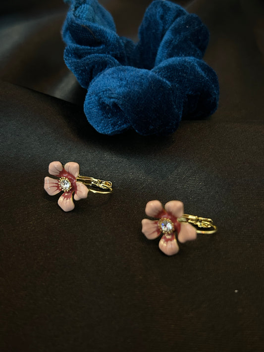 Rose gold flower Earrings for daily wear